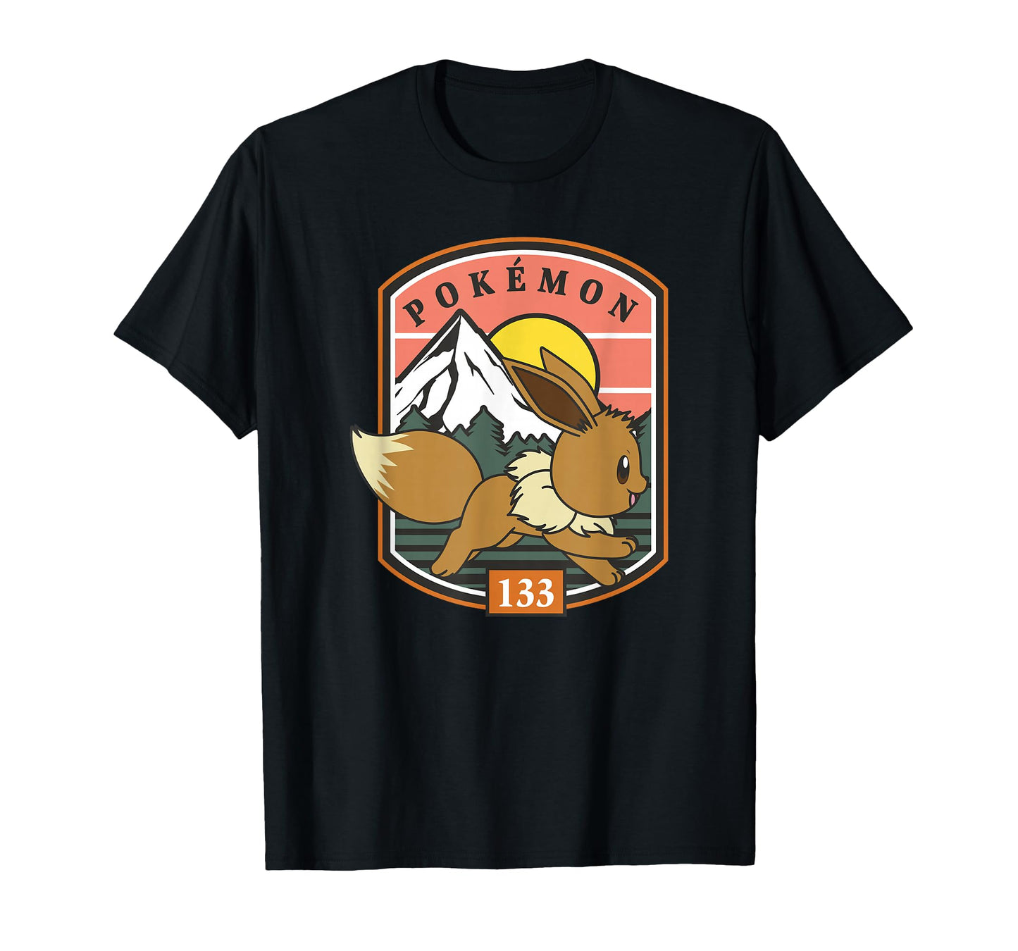 Pokémon 133 Eevee Outdoor Adventure Forest Park Badge T-Shirt
