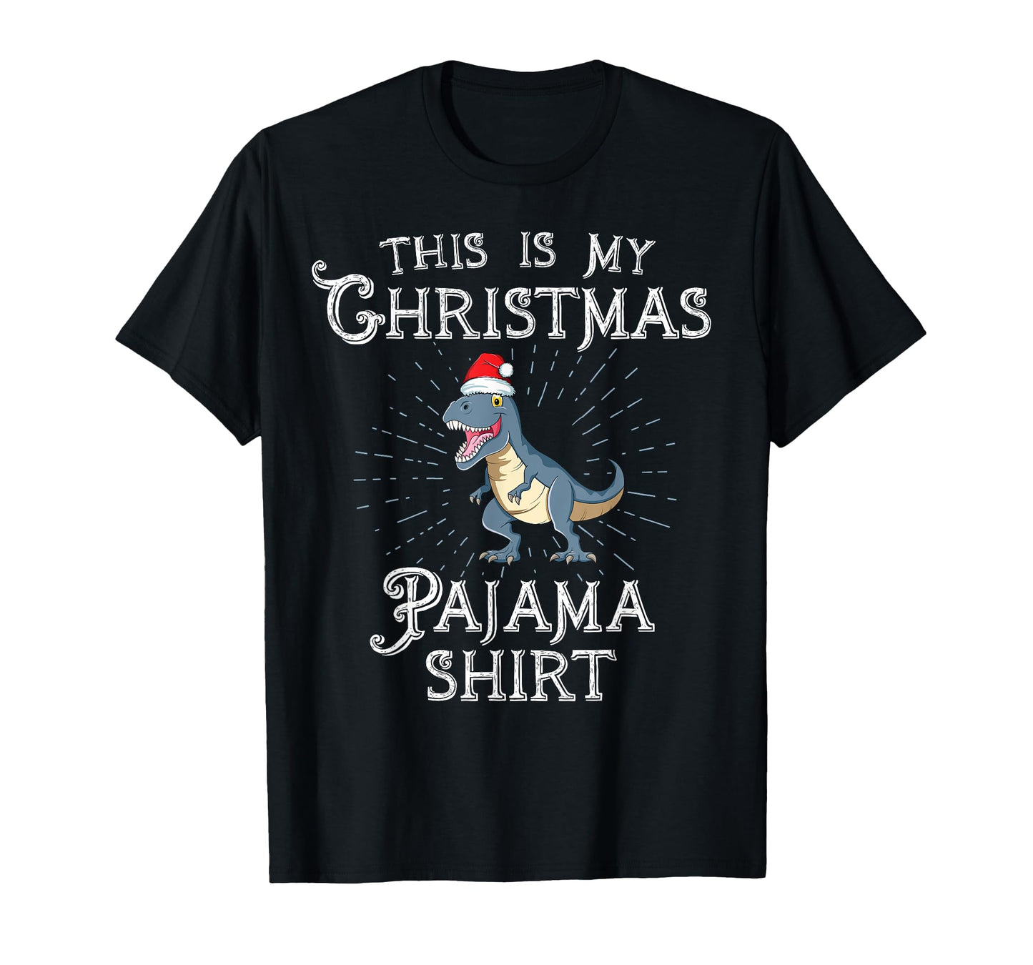 Retro This Is My Christmas Pajama TRex Dinosaur Christmas T-Shirt
