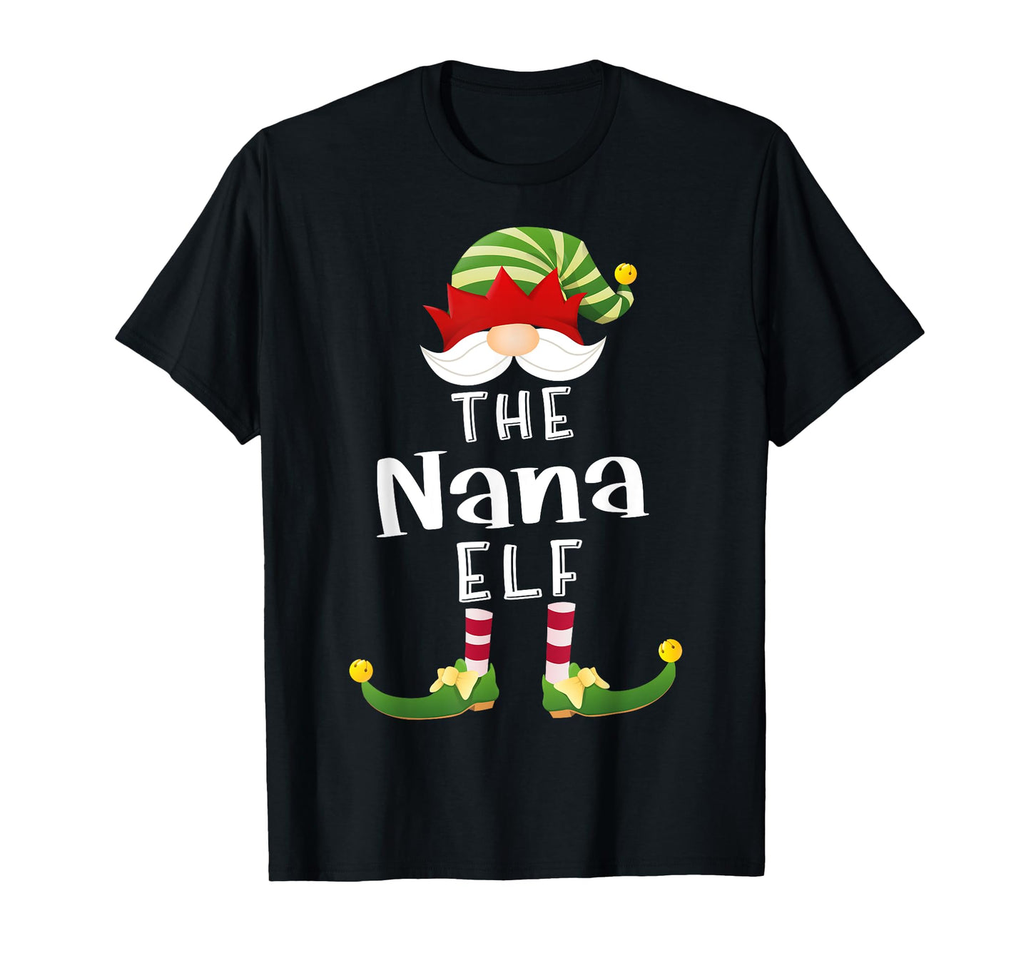 Nana Elf Group Christmas Funny Pajama Party T-Shirt