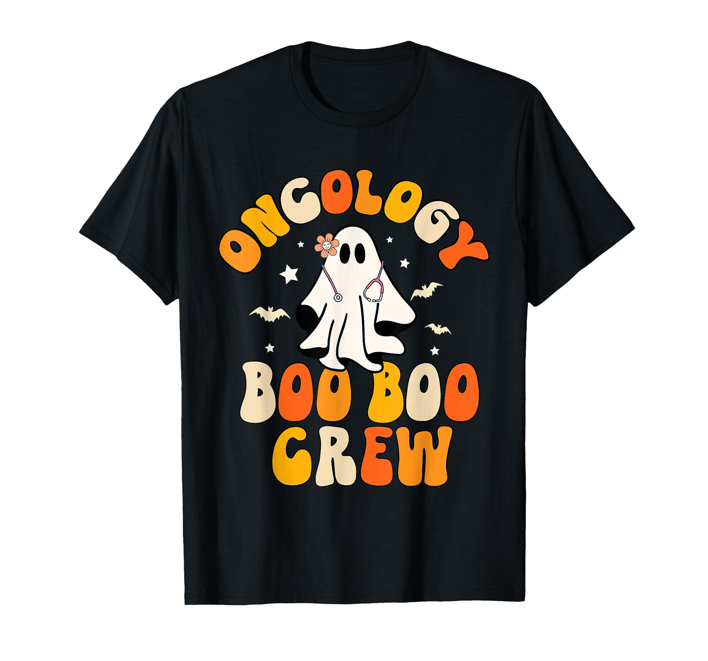 Groovy oncology Nurse Boo Boo Crew Ghost Nursing Halloween T-Shirt