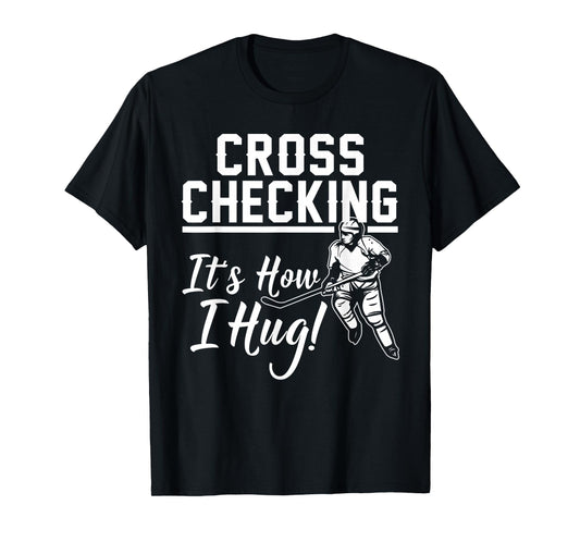 Funny Ice Hockey Gift For Kids Boys Girls Cool Game Player Short Sleeve T-Shirt