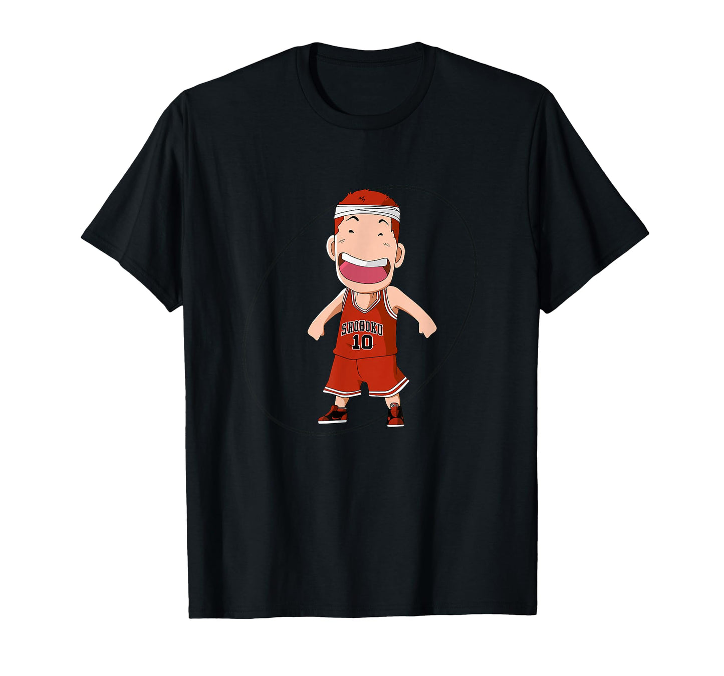 BOKCHU Men's Hanamichi Sakuragi Anime Basketball T-Shirt, Black, Small