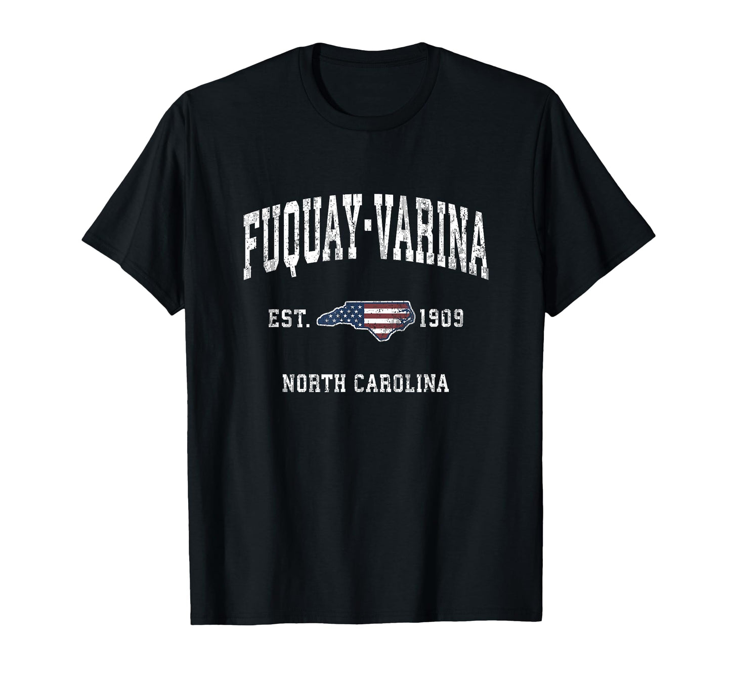 Fuquay-Varina North Carolina NC Vintage American Flag Design T-Shirt