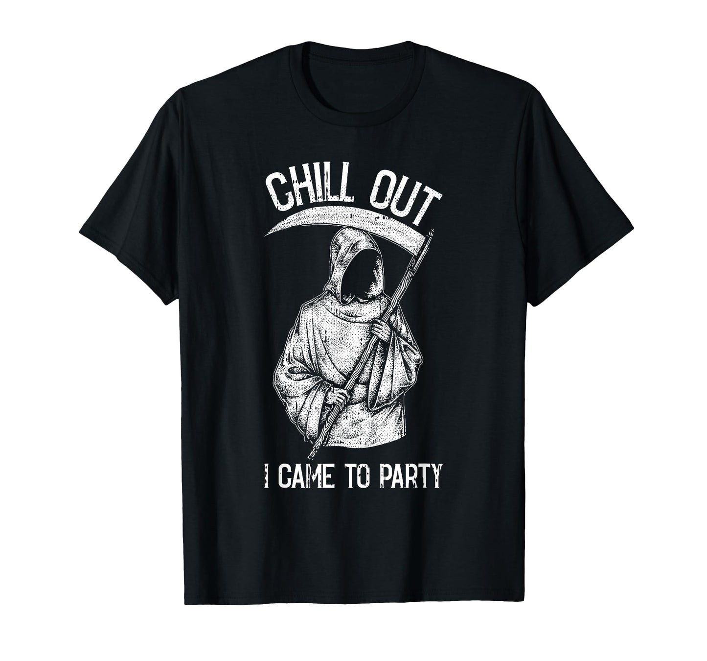 I Came To Party Lazy Halloween Costume Funny Grim Reaper T-Shirt