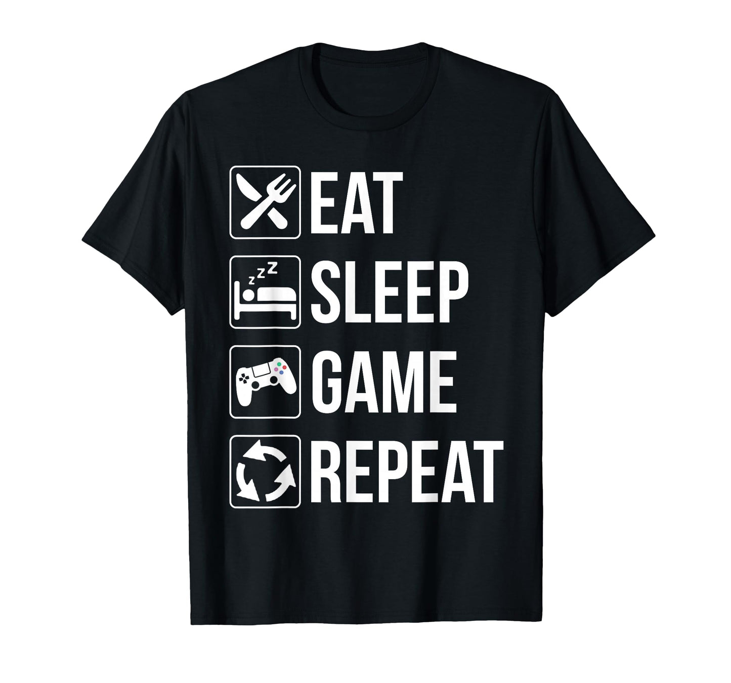 Funny Eat Sleep Game Repeat Shirt Gamer Video Games Lovers T-Shirt