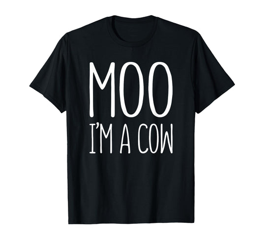 Moo I'm A Cow Shirt Adult Men Women Kids Cow Costume T-Shirt