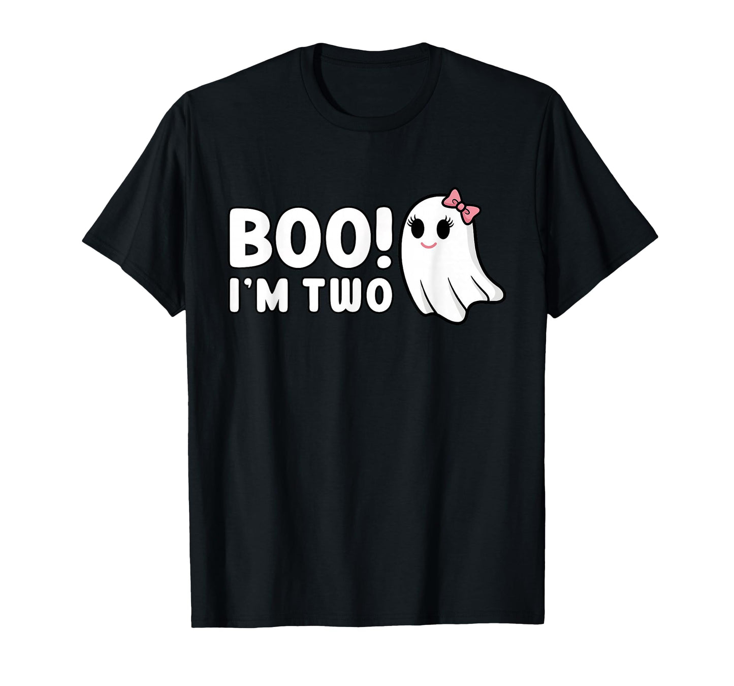 Boo Im Two Cute 2 Year Old Girl Ghost Halloween Birthday T-Shirt