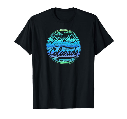 Colorado Mountain State Retro Vintage Graphic Colorado T-Shirt