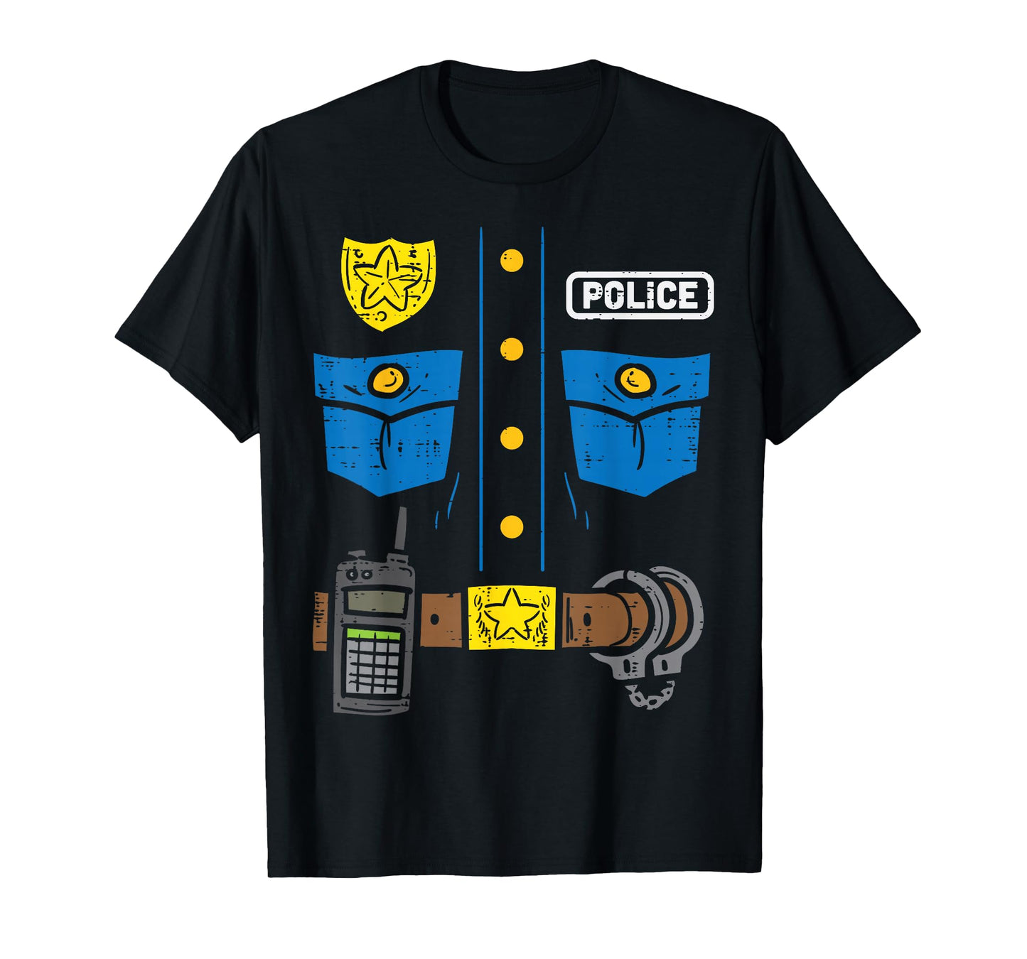 Police Costume Funny Cop Law Enforcement Men Boys Kids T-Shirt