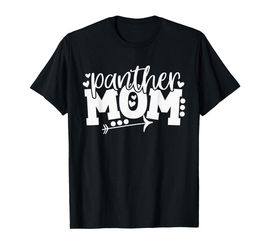 Panther Mom School Sports Fan Team Spirit Arrow T-Shirt