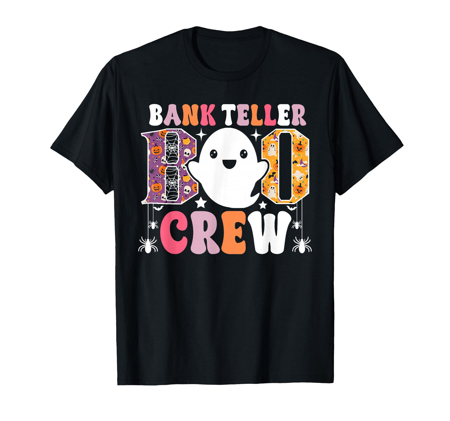 Bank Teller Boo Crew Funny Ghost Halloween Costume T-Shirt