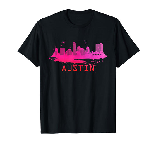 Modern Austin Cityscape Souvenir - Austin Texas Skyline T-Shirt