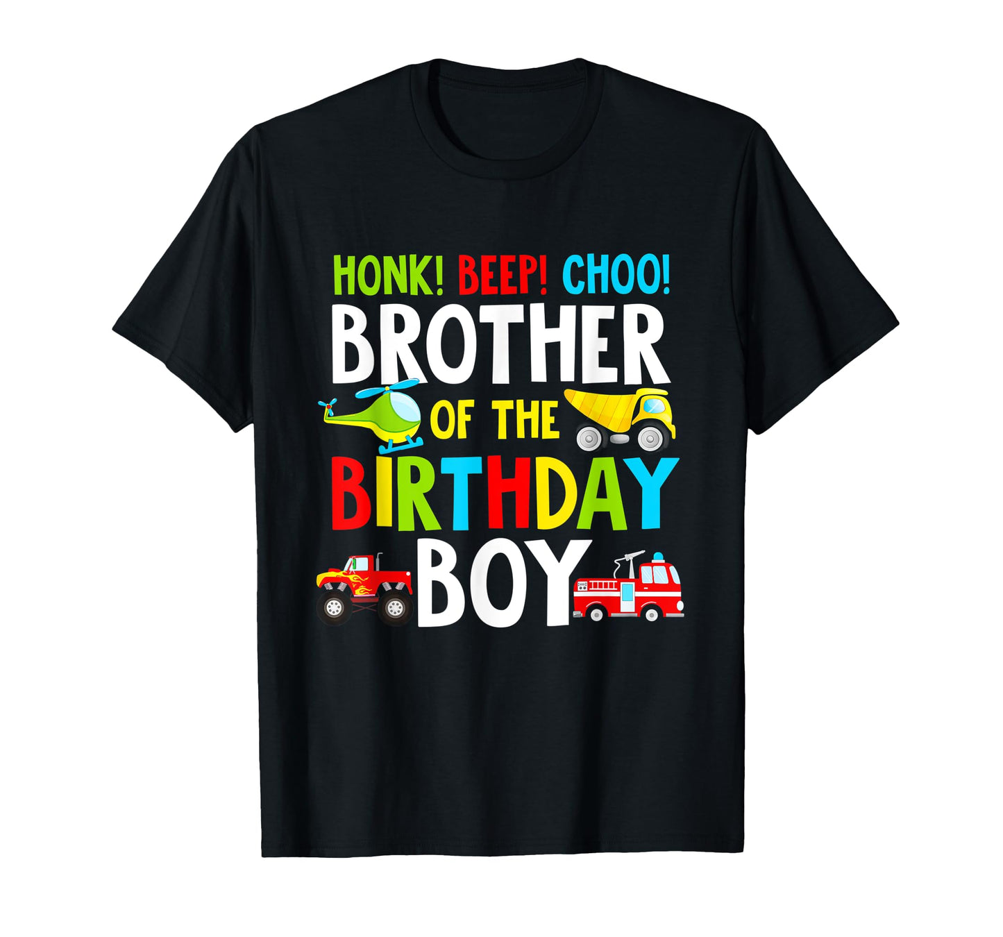 Brother Of The Birthday Boy Shirt Transportation Trucks 2nd T-Shirt