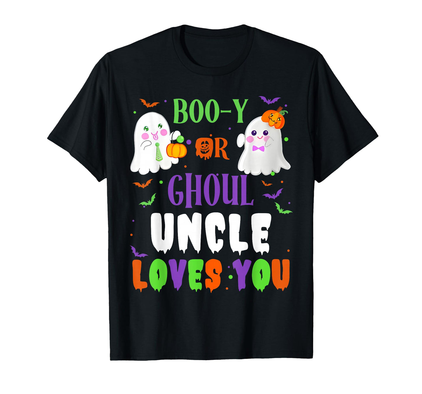 Boo-y Or Ghoul Uncle Loves You Boo Halloween Baby Gender T-Shirt