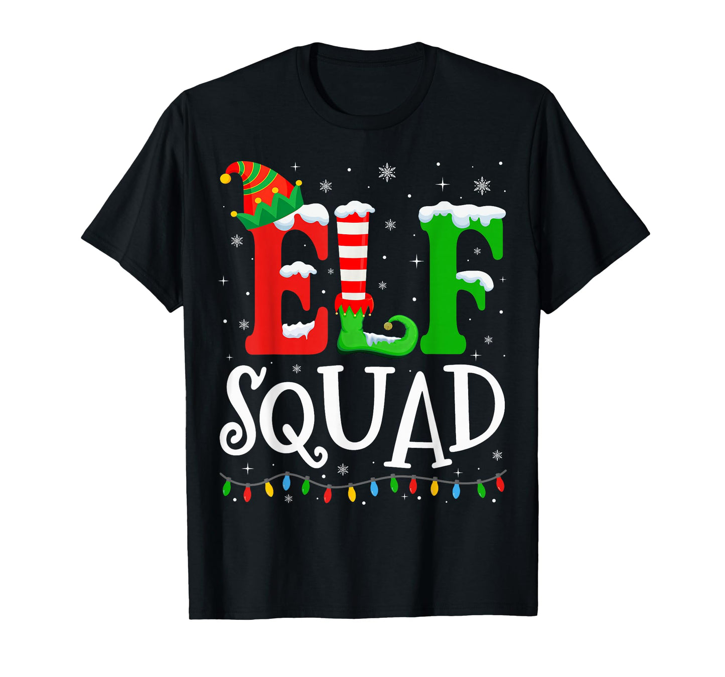 Elf Family Christmas Matching Pajamas Xmas Elf Squad T-Shirt