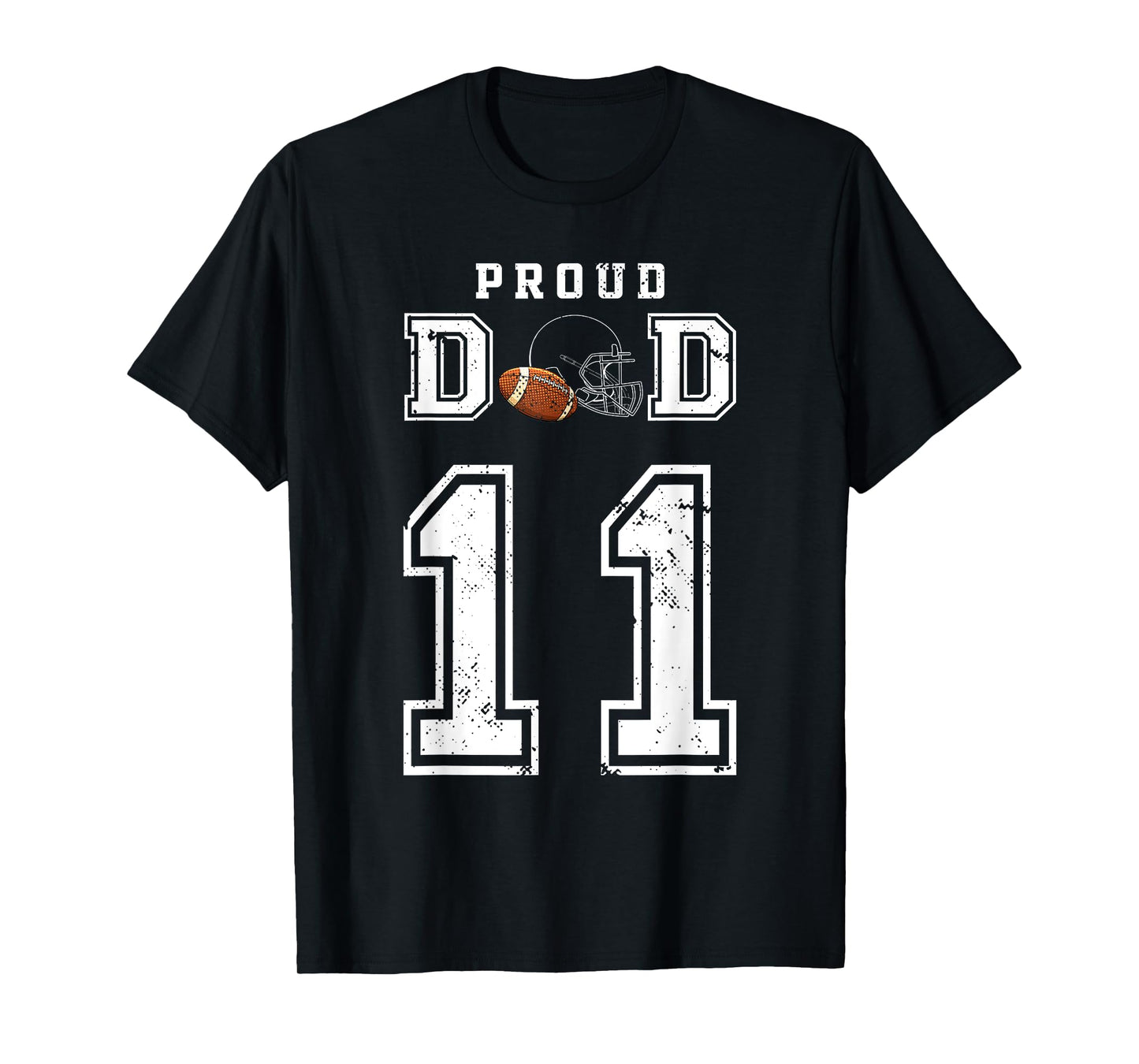 Custom Proud Football Dad Number 11 Personalized For Men T-Shirt