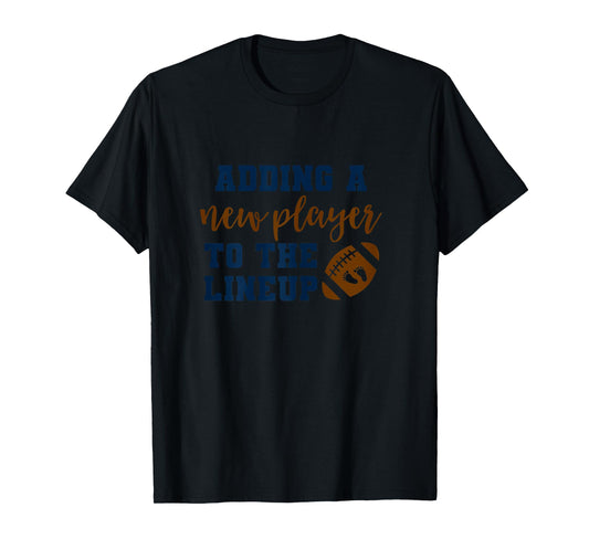Womens Football Pregnancy Announcement Shirt Fall Baby Reveal T-Shirt