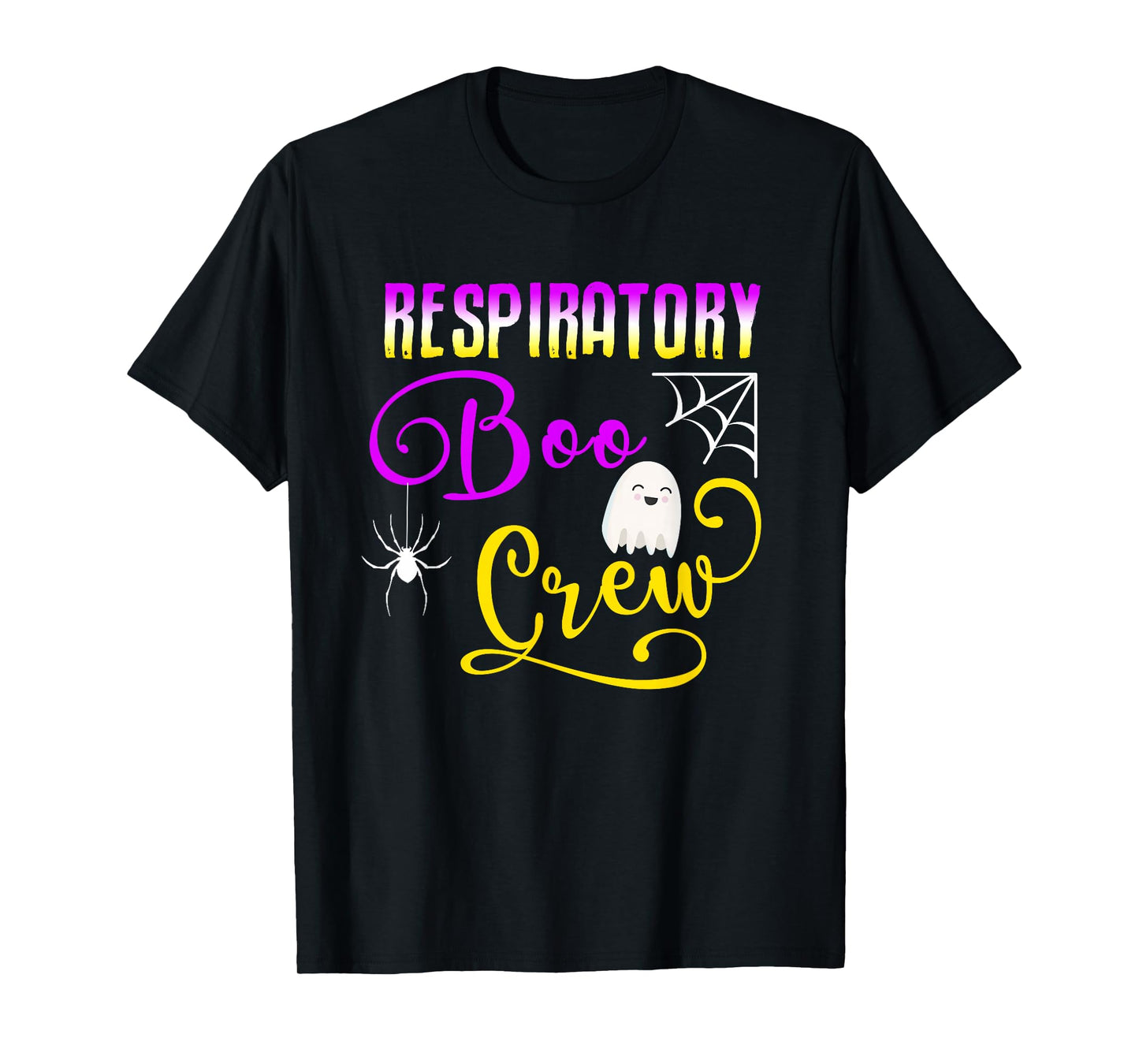 Respiratory Therapist Boo Crew Ghost Spider Halloween T-Shirt