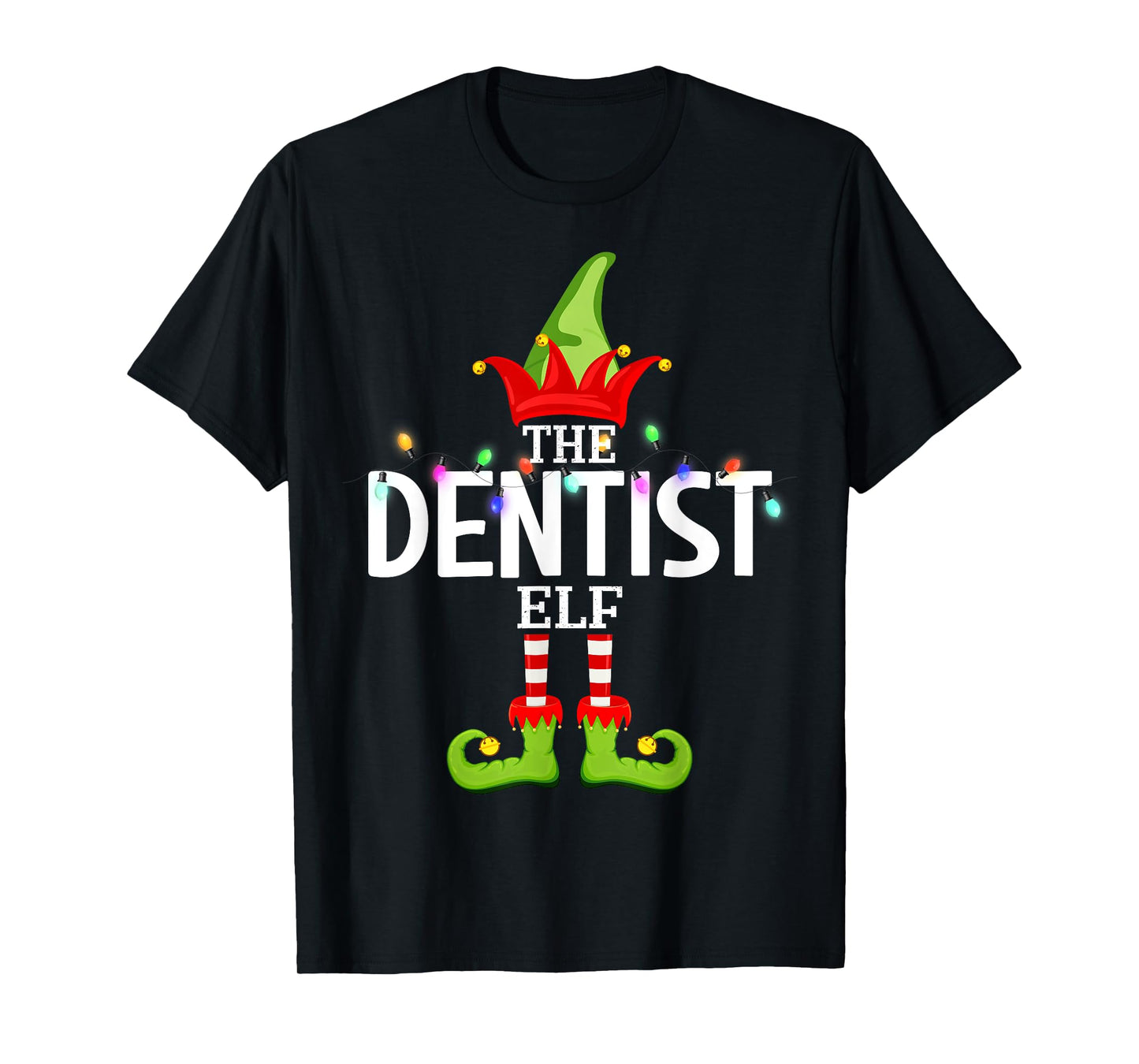 The Dentist Elf Christmas Matching Pajamas T-Shirt