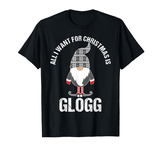 Scandinavian Glogg Tomte Christmas Drinking T-Shirt