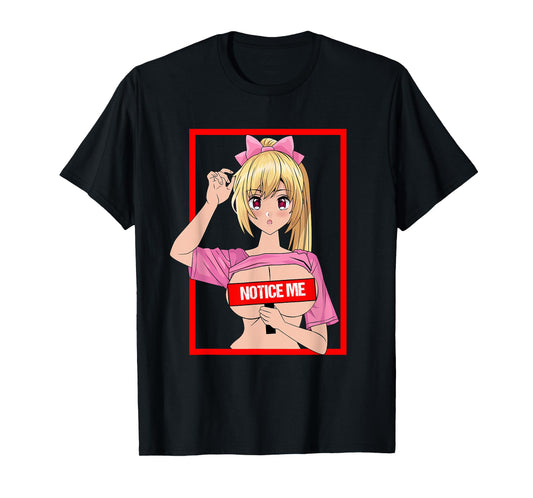 Sexy Big Breasts Cartoon Girl me Noticed Japan Anime T-Shirt