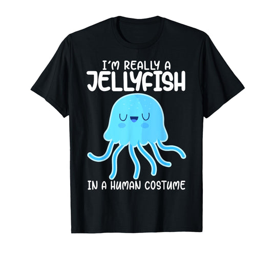 I'm Really a Jellyfish in a Human Costume Kids Halloween T-Shirt