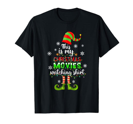 This Is My Christmas Movies Watching Shirt Xmas Elf Ornament T-Shirt