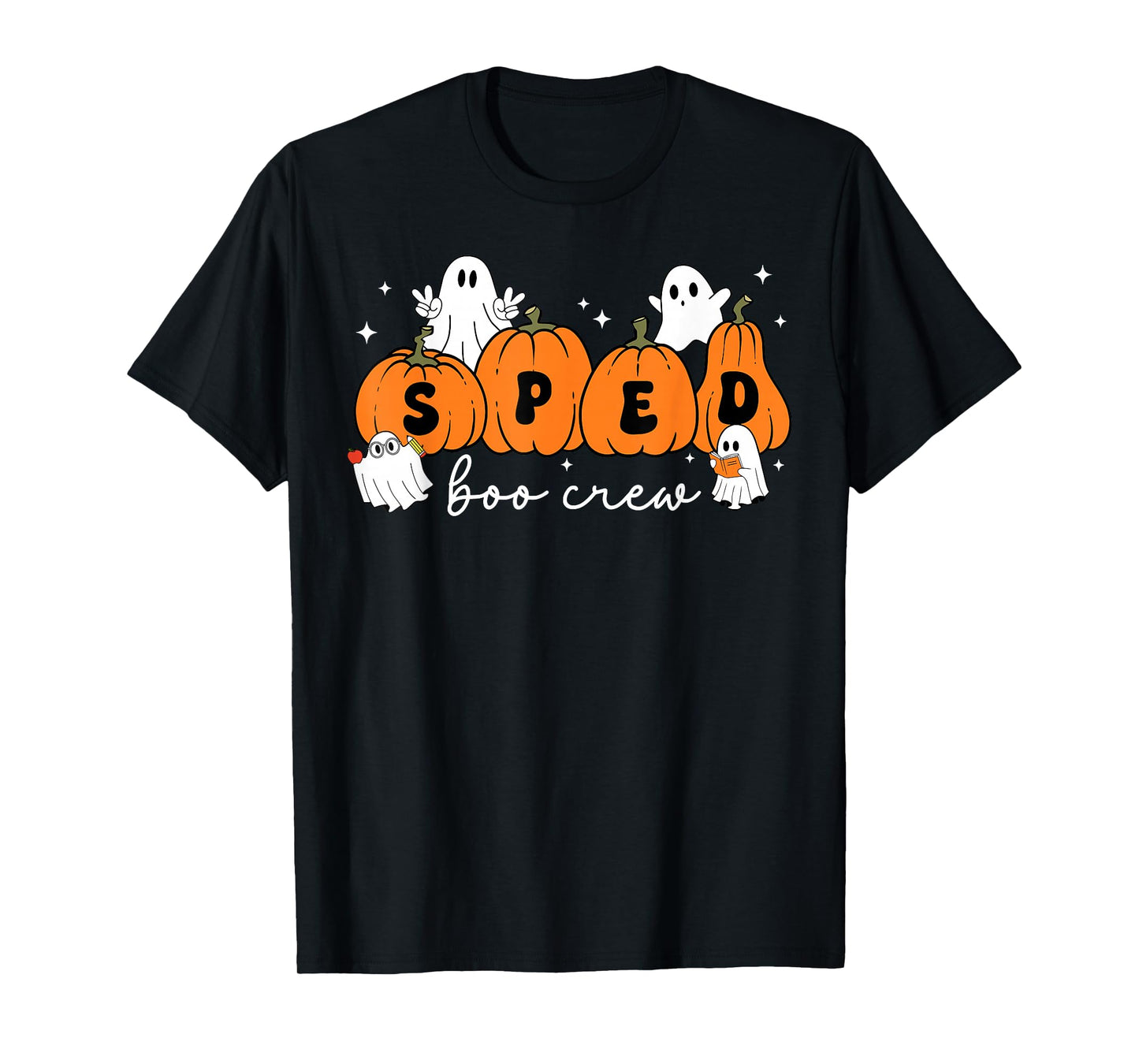 SPED Boo Crew Pumpkin Ghost Special Education Halloween T-Shirt
