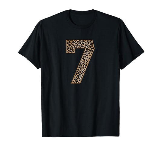 Leopard Number 7 Athlete Sports Jersey Supporter Fanwear T-Shirt