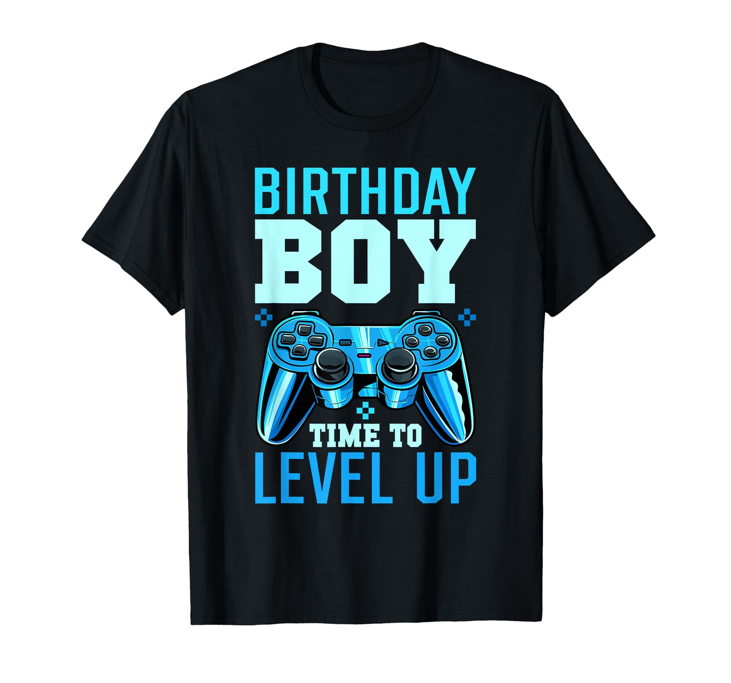 Level Up Birthday Boy Matching Gamer Party T-Shirt - Classic Fit, Black