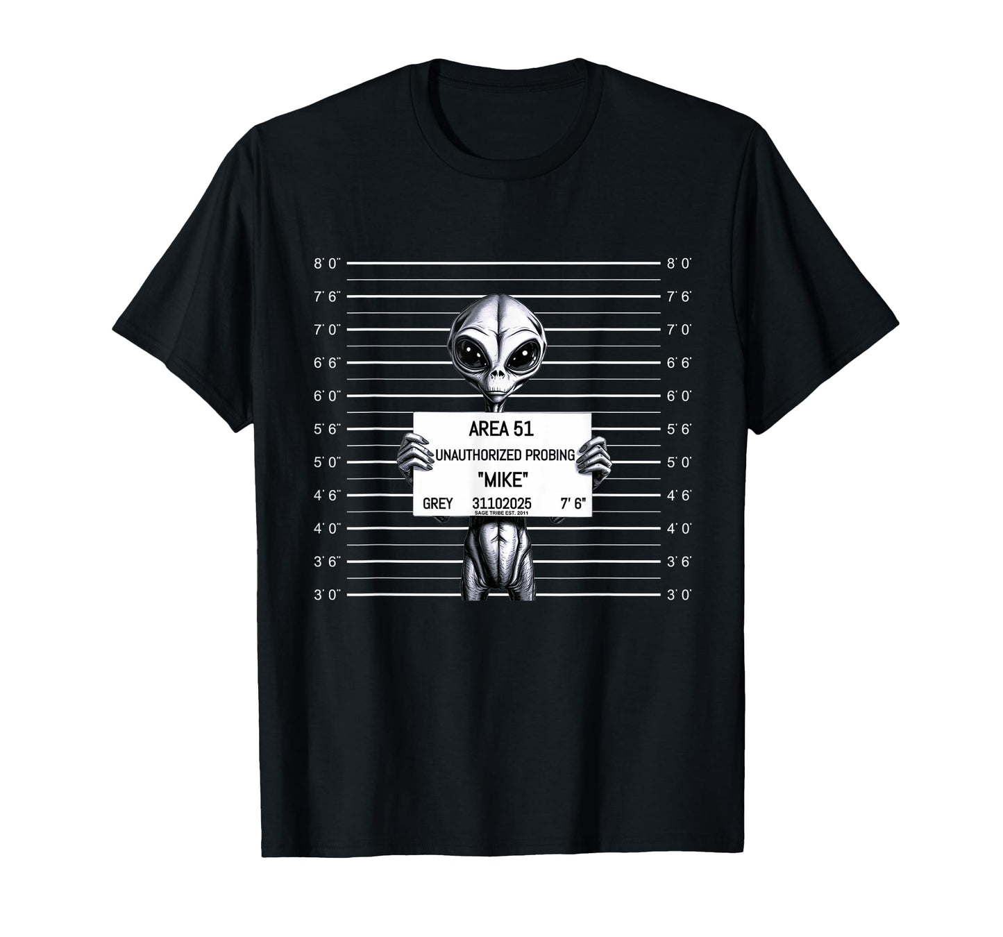 Alien Mugshot - Unauthorized Probing T-Shirt