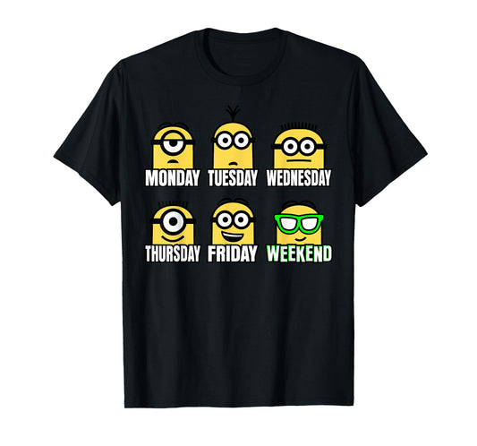 Despicable Me Minions Days and Expressions Of the Week T-Shirt