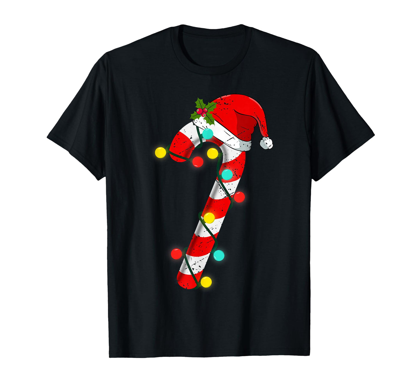 Christmas Candy Cane Santa Xmas Kids Toddler Youth Women Men T-Shirt