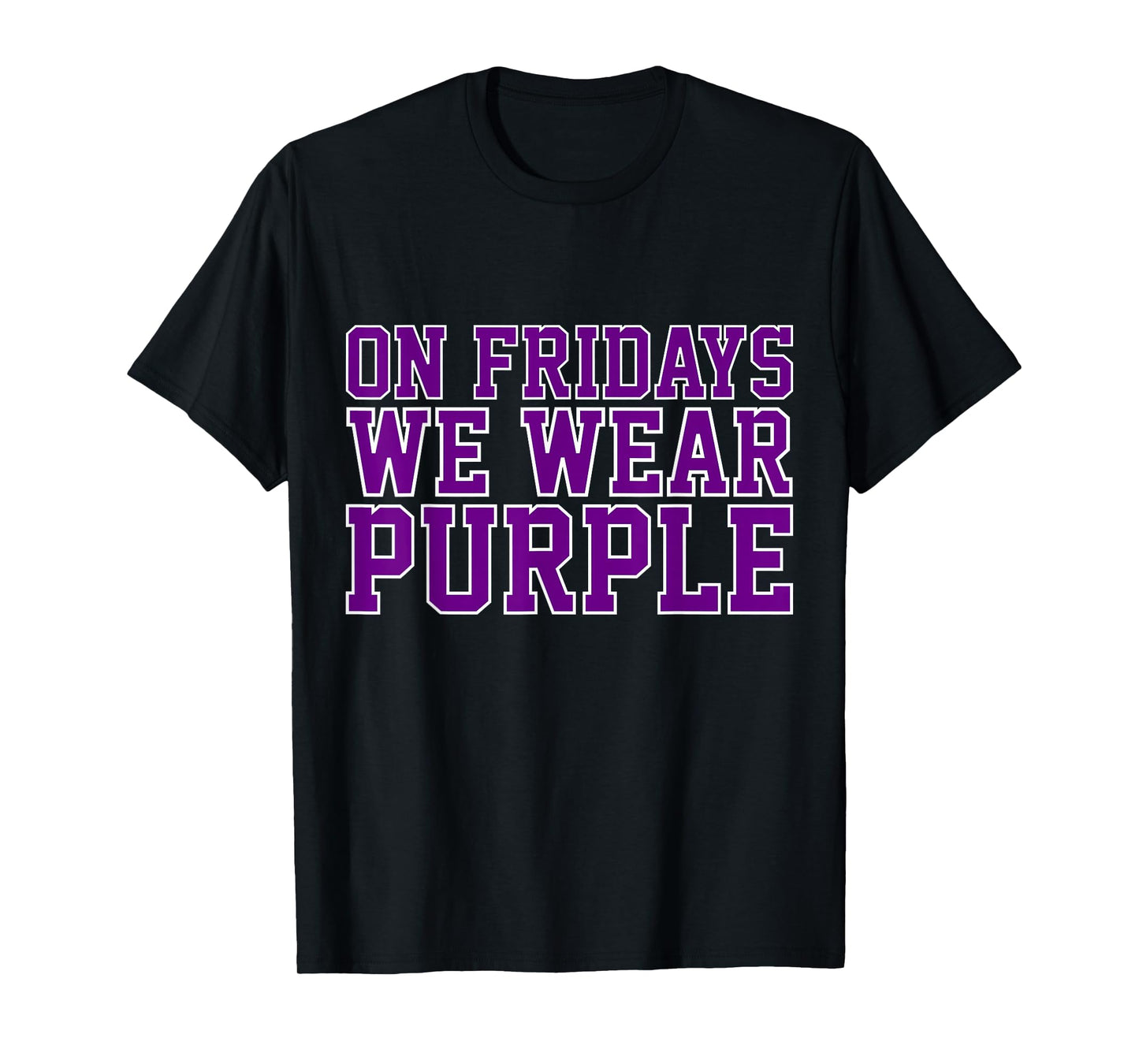 On Fridays We Wear Purple High School Football Team Pride T-Shirt