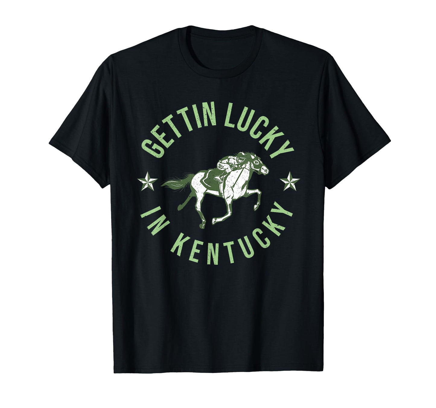 Funny Derby Vintage Getting Lucky In Kentucky Horse Racing T-Shirt