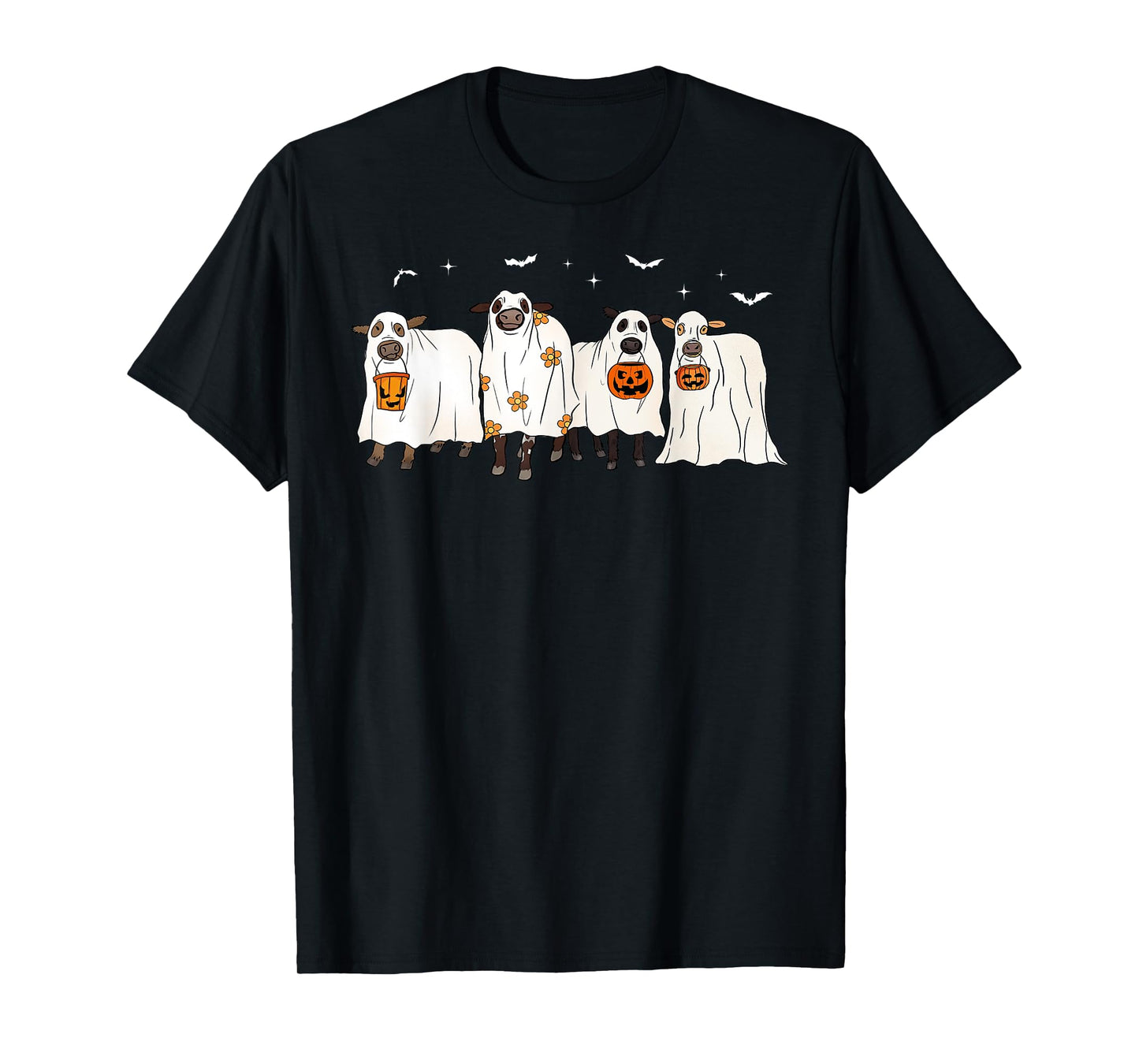 Halloween Ghost Cows Trick Or Treat T-Shirt
