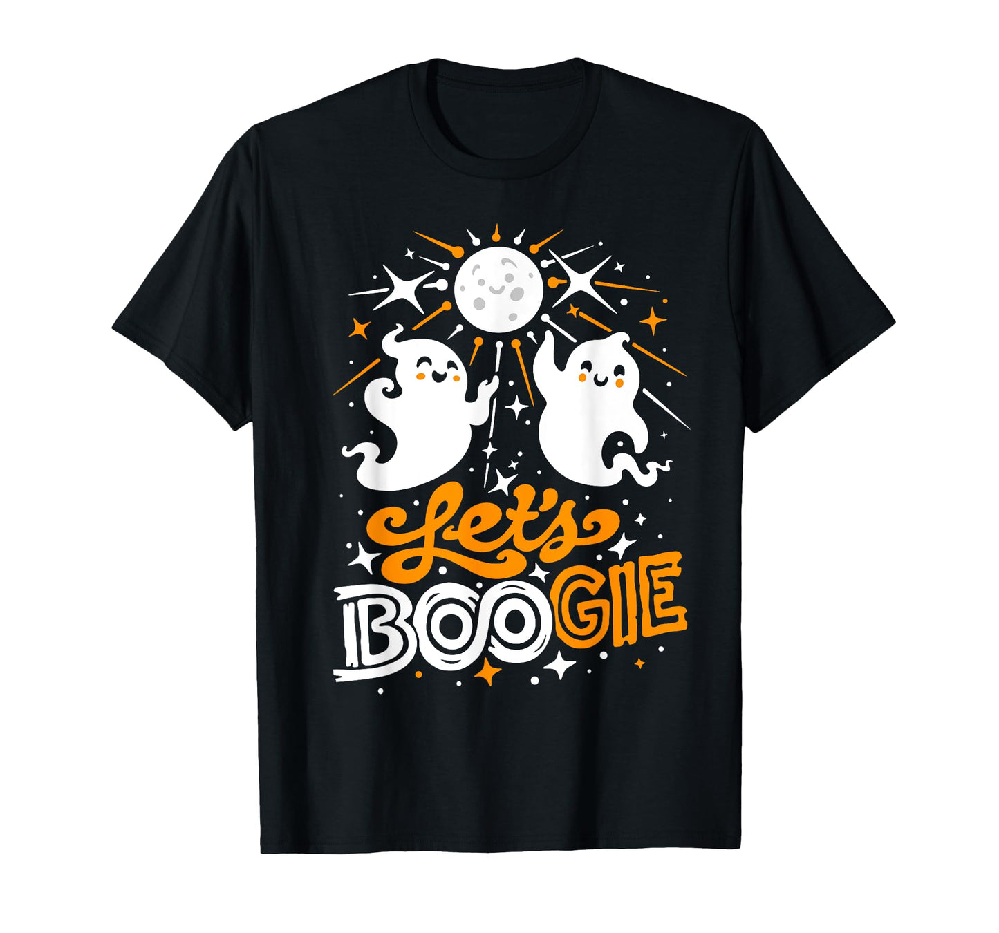 Let's Boogie Funny Cute Disco Fever 70s Halloween Boo Ghosts T-Shirt