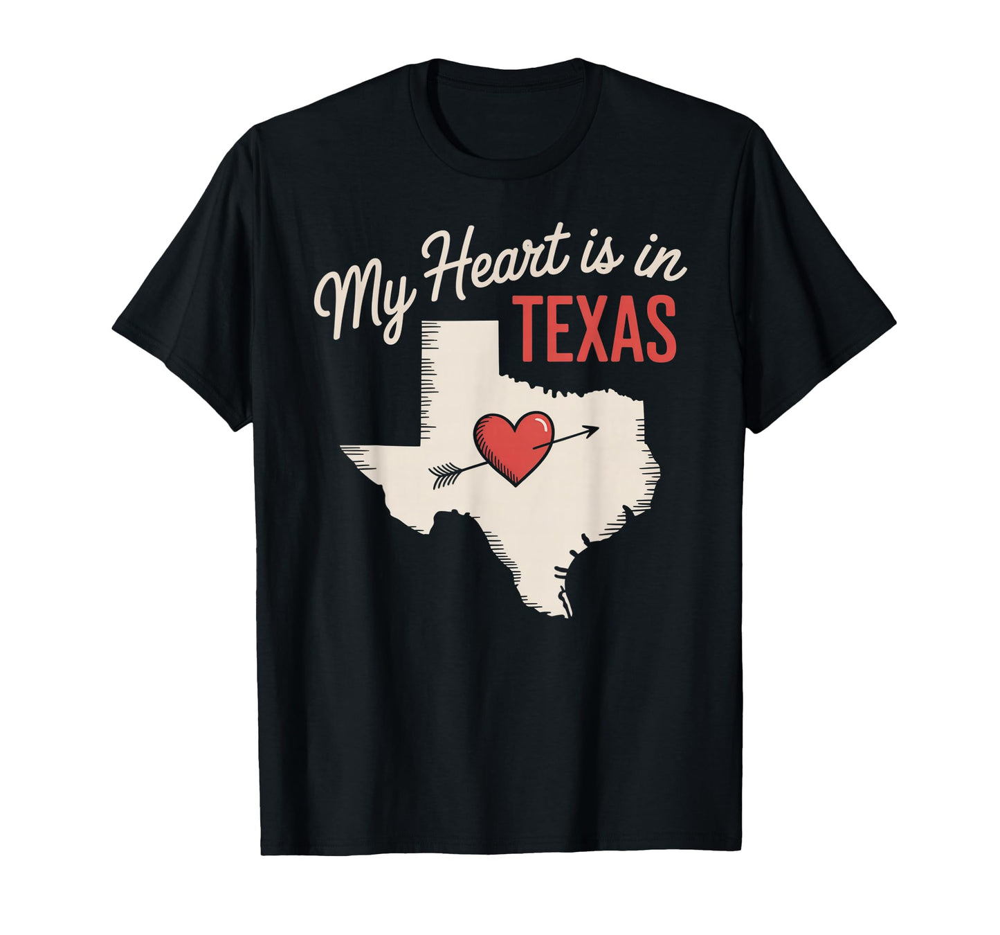 My Heart is in Texas Cute Texas Love T-Shirt