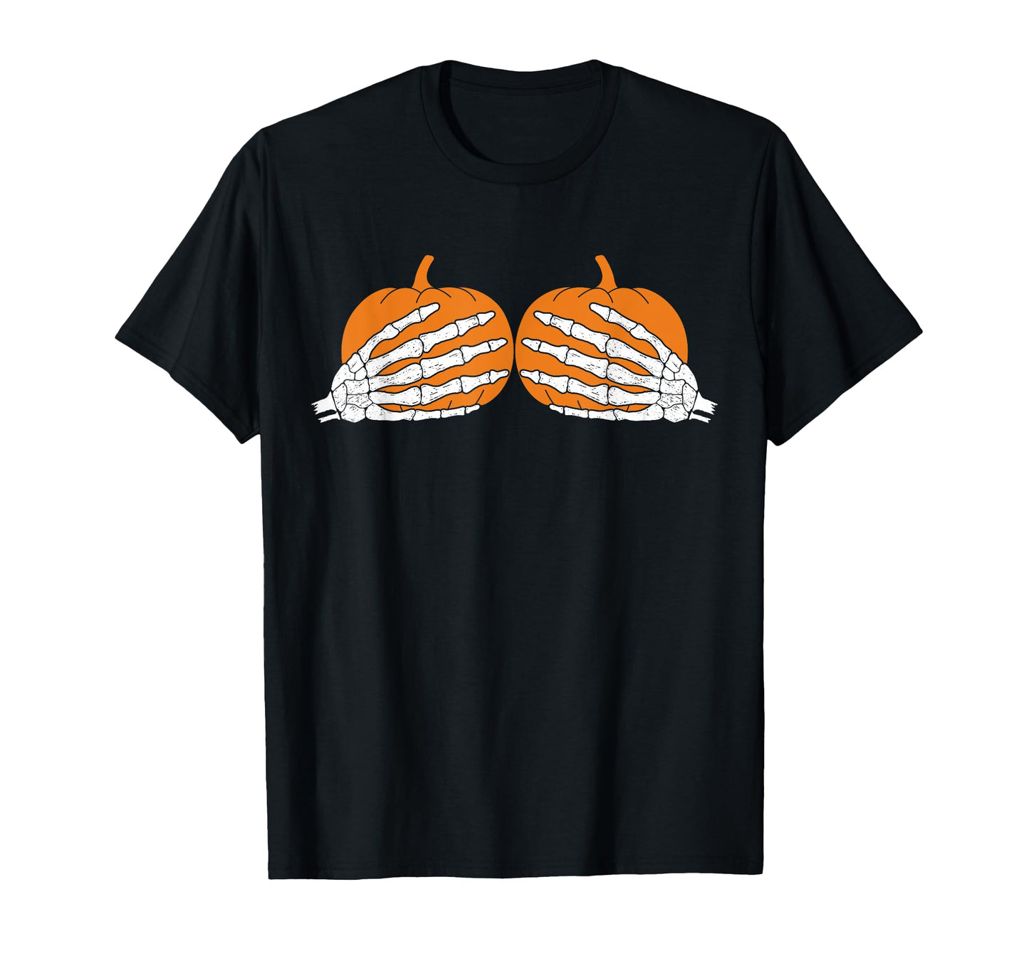 Pumpkin Boobs T-shirt for Dirty Themed Halloween Costumes
