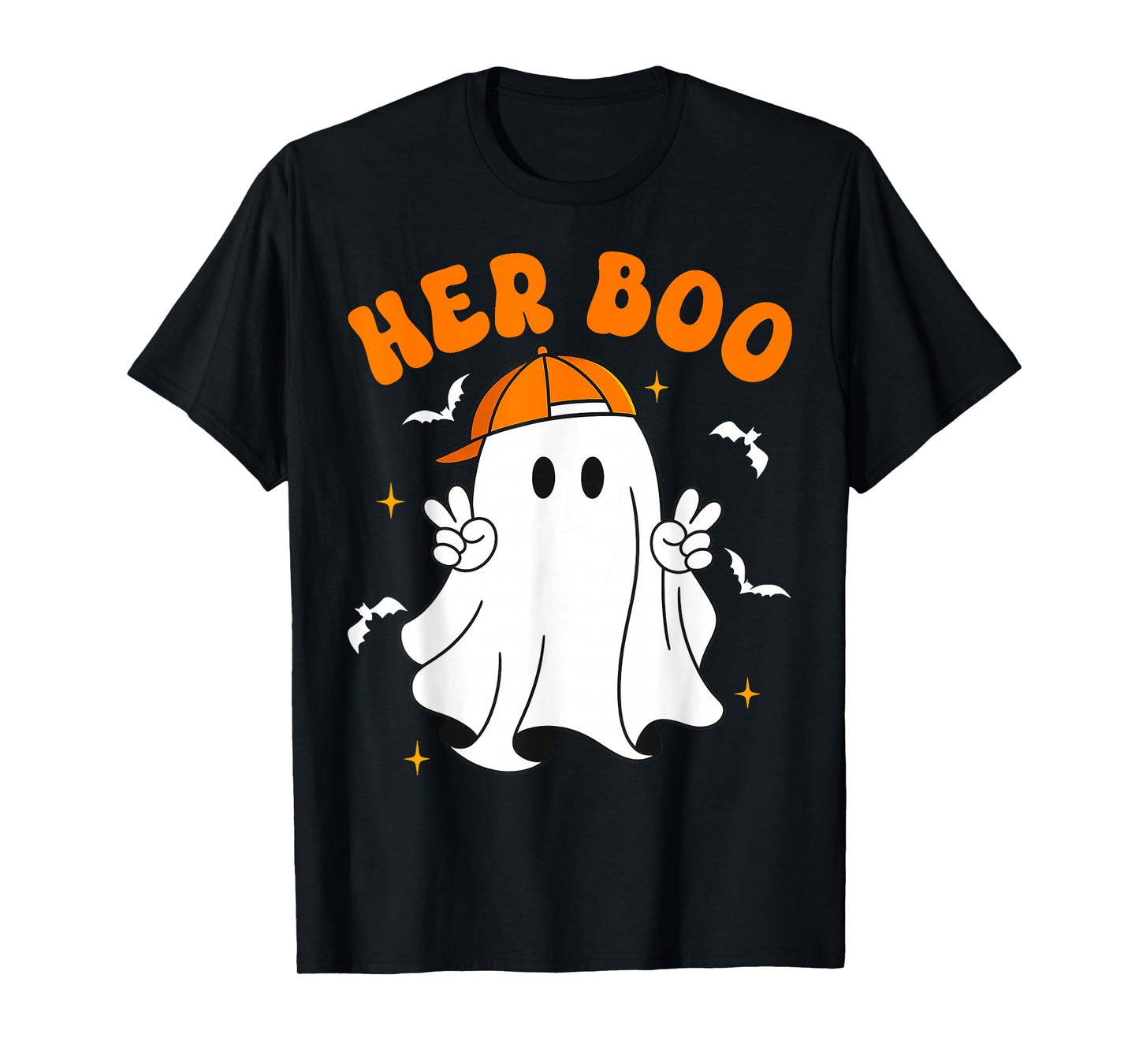 Her Boo & His Boo Funny Matching Halloween Couples T-Shirt