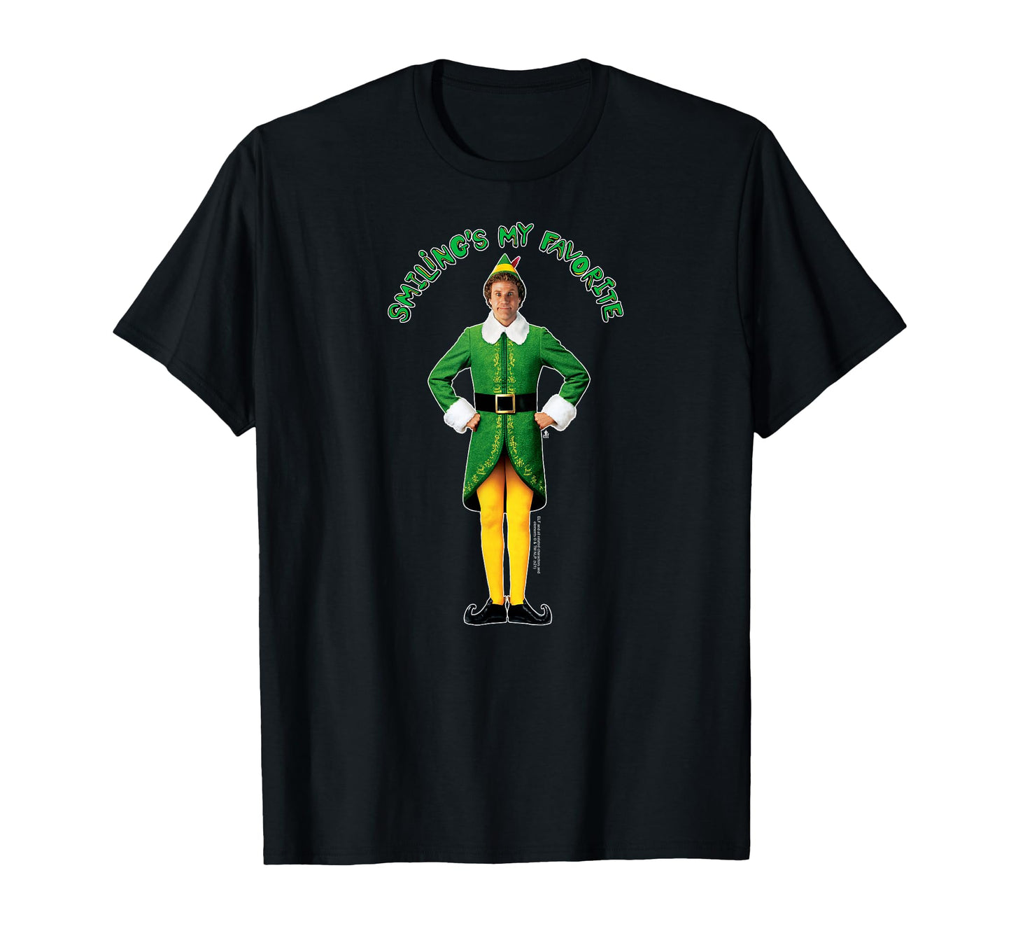 Elf Buddy Smiling's My Favorite Photo Funny Christmas T-Shirt