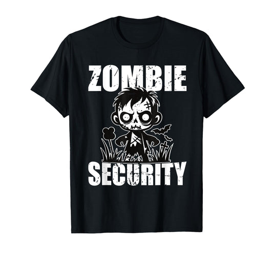 Halloween Security Adult Costume Dad Zombie Security Men T-Shirt
