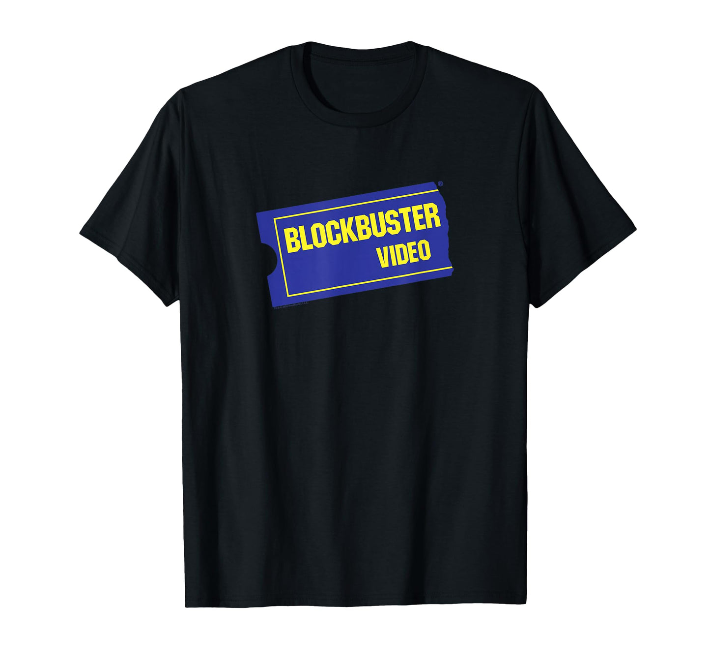 Blockbuster Vintage Ticket Logo Retro Video Rental Store T-Shirt
