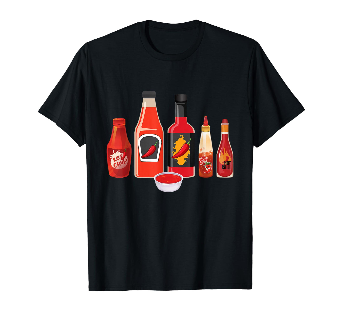 Hot Sauces - Mexican Spicy Food Lover Red Pepper Spice Chili T-Shirt