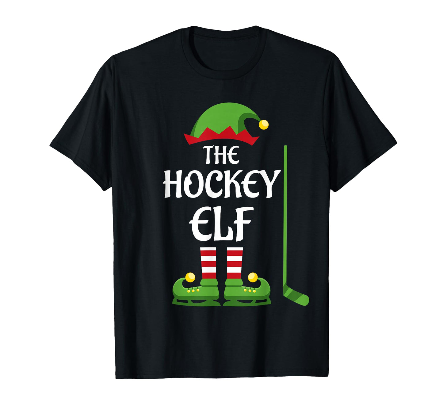 Hockey Elf Family Matching Group Christmas Sporty T-Shirt