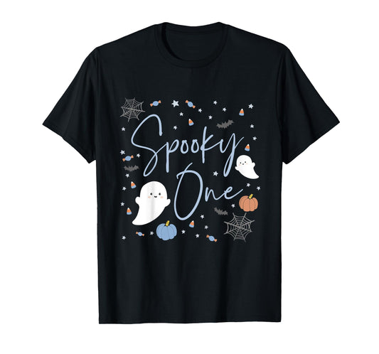 Kids Spooky One First Birthday Baby Blue Boy 1st Child Halloween T-Shirt