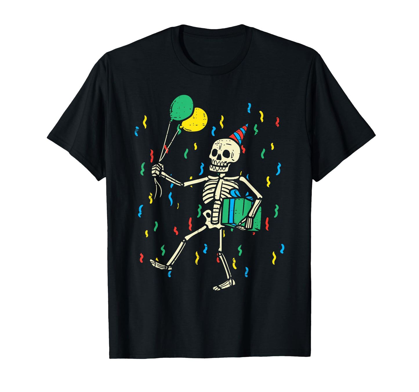 Skeleton Birthday Funny Happy Halloween Bday Boys Kids T-Shirt