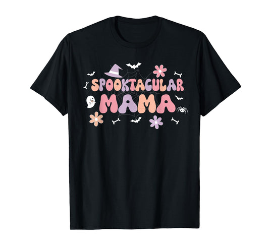 Spooktacular Mama Birthday Girl Cute Ghost Halloween T-Shirt