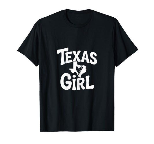 Funny Cute Texas Girl Memes Featuring Loving Texas State map T-Shirt