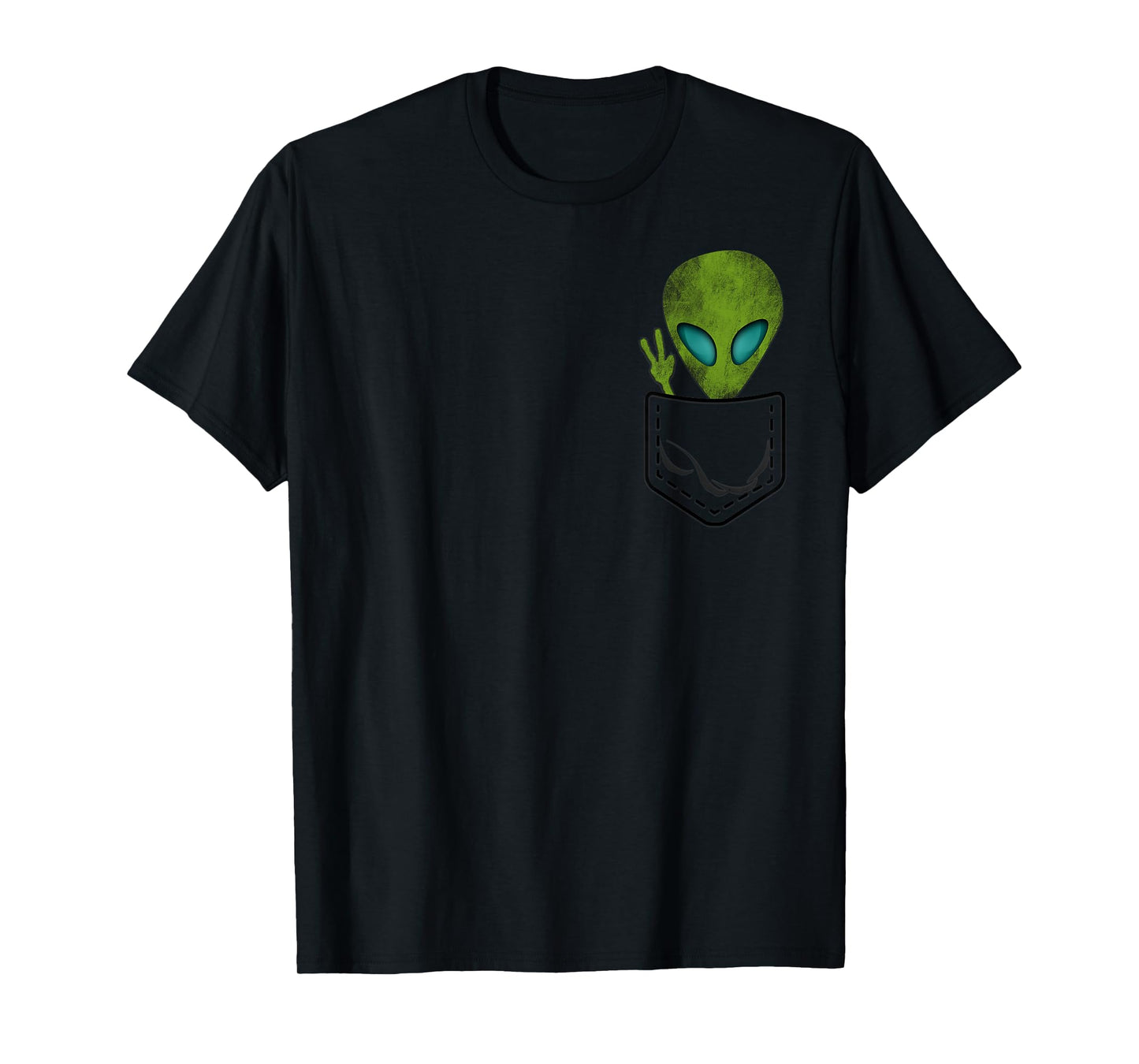 Alien Pocket Cool Funny Cute Peace UFO Gift T-Shirt
